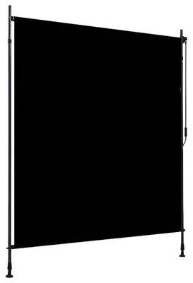 Produktbild von Außenrollo Senkrechtmarkise Sonnenschutz Sichtschutz mit Handkurbel für Terrasse Balkon Veranda blickdicht wasserdicht UV-beständig Anthrazit 200 x 270 cm