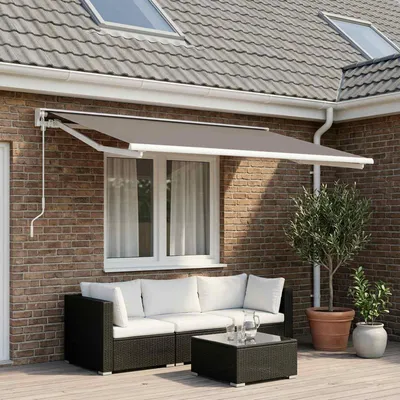 Produktbild von Markisenersatzstoff Hellgrau 300 x 250 cm Polyester