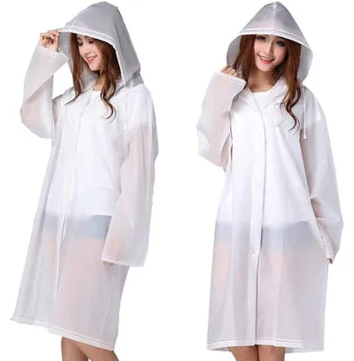 Produktbild von ShuYYuAn 2 Stück Regenponcho Regencape Wiederverwendbar Regenmantel mit Kaputze