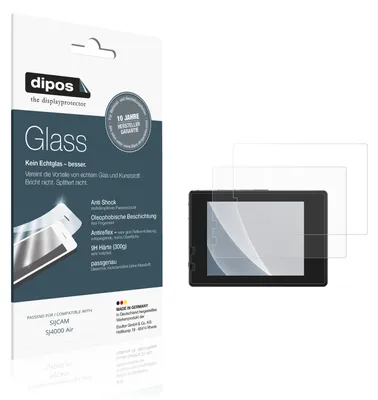 Produktbild von 2x Schutzfolie für SIJCAM SJ4000 Air matt - Anti-Shock 9H Folie dipos Glass Kunststoffglas