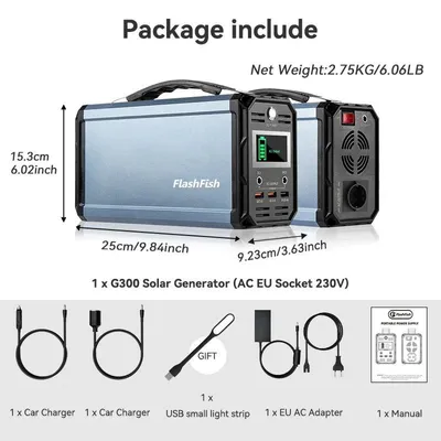 Produktbild von P56 - Tragbare Power Station - 330 W AC, 600 W Spitze - 288,6 Wh (78.000 mAh) - Li-Ion - Solargenerator - Solarladung < 200 W - AC EU-Steckdose 230 V