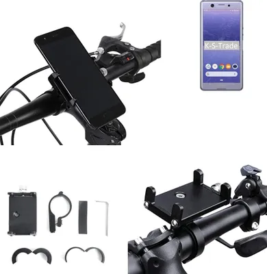Produktbild von K-S-Trade Handyhalterung für das Fahrrad kompatibel mit Sony Xperia Ace Halter Lenkstange Fahrradhalterung Motorrad Bike Mount Befestigung Smartphone