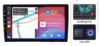 Image de CarPlay, écran tactile intelligent, système de navigation, compatible avec Fiat Freemont de 2011 à 2020, PX1 (2+64 Go), Wi-Fi