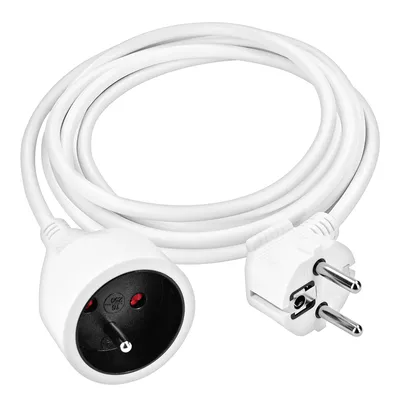 Immagine prodotto di Solight Cavo di prolunga bianco - connettore, 1 presa, 3 m PS03