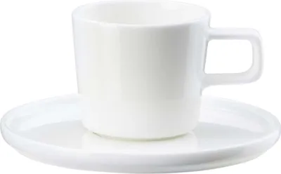 Produktbild von ASA Selection oco Espressotasse mit Unterteller, Espresso Tasse, Kaffeetasse, Untertasse, Fine Bone China, Weiß, 2030013