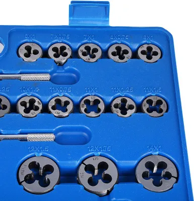 Produktbild von 110 Stück/Set M2-M18 Gewindebohrer mit Schraubenmutter und Schraubenschlüsselgriff, robustes Handwerkzeug-Set
