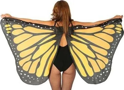 Immagine prodotto di Animale Ali Costume Carnevale Farfalla Carnevale Performance Accessorio Divertimento, Colore: Arancione