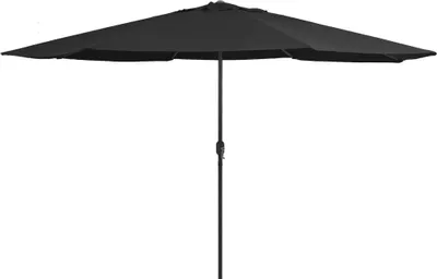 Produktbild von vidaXL Sonnenschirm mit Metall-Mast 390 cm Schwarz