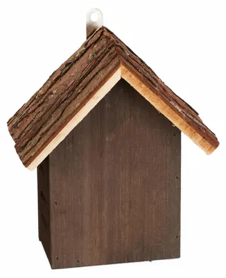 Image de Relaxdays Maison pour coccinelles, en bois, H x l x P : 23 x 19 x 12,5 cm, à suspendre, jardin, hôtel à insectes pour coccinelles, marron