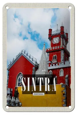 Produktbild von Blechschild Reise 12x18cm Sintra Portugal Reiseziel Urlaub Dekoration