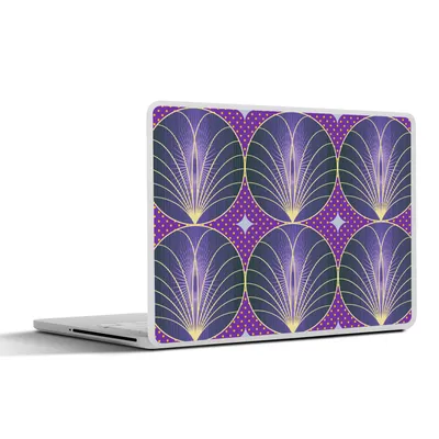 Produktbild von MuchoWow® Laptop Aufkleber Sticker Cover Muster - Kreis - Lila - Jahre 20s 32.5x23.5 cm - Sticker für Laptop - Selbstklebend