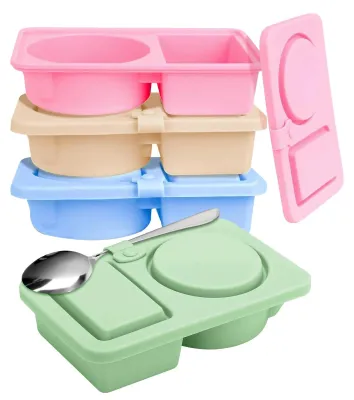 Produktbild von Set mit 4 Silikon-Snackboxen mit Deckel