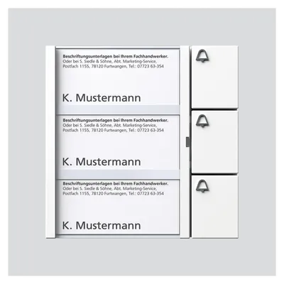 Image de Module de touches Siedle&Söhne blanc TM 612-3 W