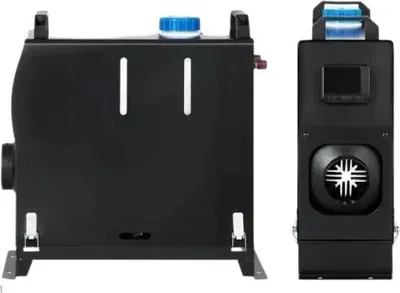 Zdjęcie produktu dla Nagrzewnica powietrza z silnikiem wysokoprężnym, sterowanie LCD, pilot zdalnego sterowania, przełącznik LCD 8KW czarny