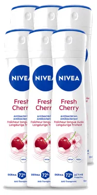 Zdjęcie produktu dla 6 sztuk dezodorantu antyperspiracyjnego Nivea Fresh Cherry, 150 ml - zestaw ekonomiczny