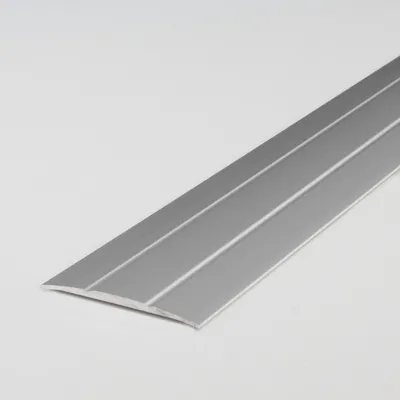Produktbild von PROVISTON Übergangsprofil | 1.8 x 38 x 2700 mm | Übergangsschiene Übergangsleiste Bodenprofil Abdeckleiste Aluminium eloxiert Edelstahlfarbend Selbstklebend