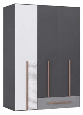 Image de Armoire gris-brun en bois, avec tiroirs, style moderne, pour chambre à coucher