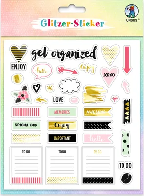 Produktbild von URSUS Glitzer-Sticker Bullet Journal