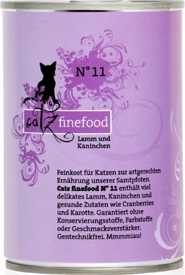 Produktbild von Catz finefood No. 11 Lamm & Kaninchen 400gx6