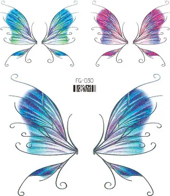Produktbild von INF Schmetterlings-Tattoo-Sticker 5-Blatt