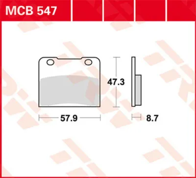 Produktbild von TRW Bremsbelagsatz MCB547 RG250 GJ21B