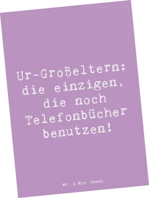 Produktbild von Mr. & Mrs. Panda Postkarte Spruch Ur-Großeltern Liebe - Lavendeltraum - Geschenk, Ahnen, Grußkarte, Ansichtskarten, Fotokarte, handgemacht, Großeltern, Ansichtskarte