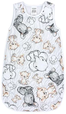 Obrázok produktu pre TupTam celoročný spací vak Materiály s certifikátom OEKO- TEX 2,5 TOG Bočný zips Bez rukávov , Farba: Safari, Veľkosť: 56-62