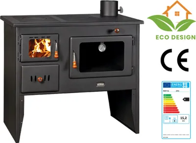 Image de Poêle à bois de cuisine jambes four Prity 2P41 BImSchII 15.2kw