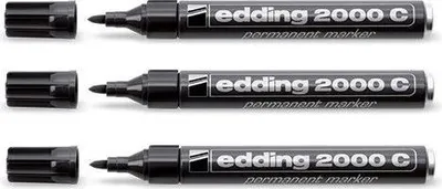 Image de Edding 2000c marqueur indélébile Pointe ogive Noir 3 pièce(s)