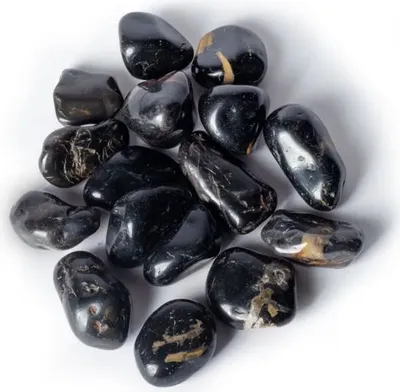 Immagine prodotto di Pietre burattate di onice nero di qualità A -- ±3-8 cm; ±500 g