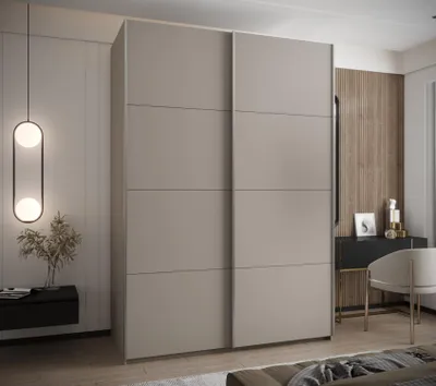Obrázok produktu pre Dvojdverová skriňa SAMARA 1 - 180 cm, kašmír / strieborná