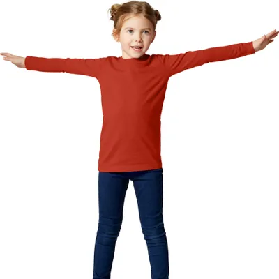 Produktbild von Langarm-Shirt Kinder - weinrot, 152 (12-14 Jahre)