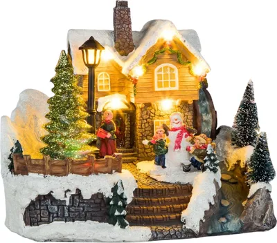 Produktbild von HI Beleuchtete Weihnachtsstadt mit 7 warm weißen LEDs und einer Multicolor LED 54200