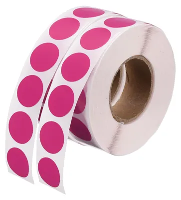 2000 runde Aufkleber, 13 mm, rosa, selbstklebend, für Büro & Schule