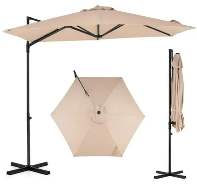 Obrázek produktu pro Zahradní slunečník NP13456BE, s rotací o 360°, 290 cm, béžový