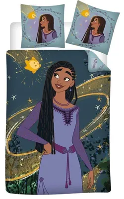 Obrázok produktu pre Disney Wish Asha obojstranná posteľná bielizeň 2ks 135 x 200 cm 100% bavlna