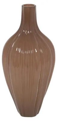 Imagen del producto de Jarrón alto, color marrón claro, diámetro 16 cm, altura 36 cm