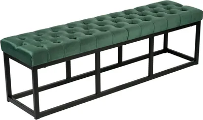 Produktbild von Sitzbank Polson Samt Schwarz 150 cm grün