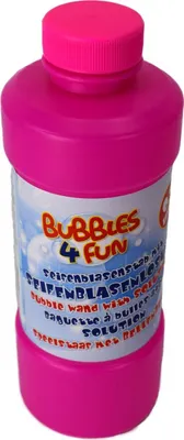Produktbild von Bubbles 4 Fun Seifenblasenlösung Flüssigkeit Kinder Spaß für Draußen Outdoor, Farbe:pink