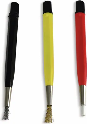 Produktbild von 3er Set Rostradierer Rost Radierer Entroster Stift Stahl Messing Glasfaser 120mm