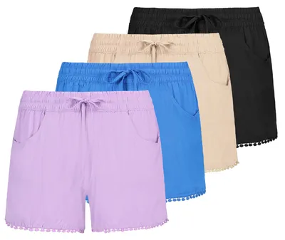 Produktbild von Fresh Made Stoffshorts 4-er Pack Regular Fit Seitentaschen Modisch Größe: L