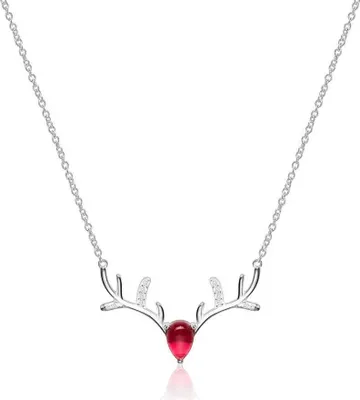 Produktbild von Unique Kette Rentier für Damen aus 925er Silber mit Zirkonia