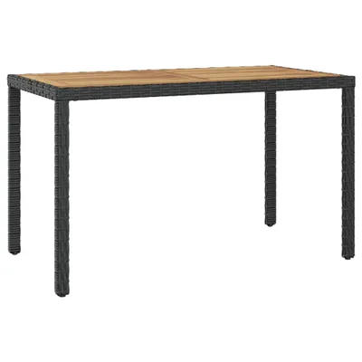 Obrázok produktu pre Záhradný stôl, čierno hnedý 123x60x74 cm, akáciový masív
