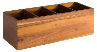 Imagen del producto de APS Table Caddy Holzbox -WOODY- 11649