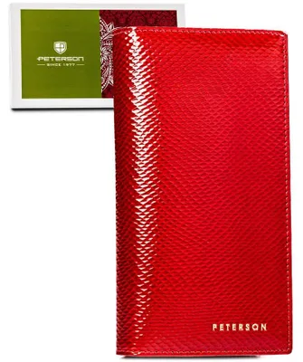 Obrázek produktu pro Peterson dámská kožená peněženka červená RFID 19x10 cm
