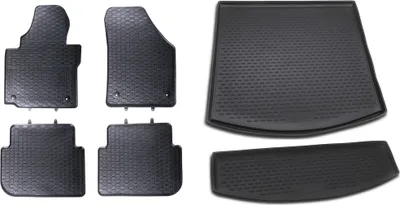 Produktbild von Gummi Kofferraumwanne + Fußmatten Set für VW Touran 1T, Bj. 2/2003-2015