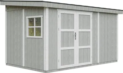 Immagine prodotto di Casetta da giardino di  8,68 m² - H231x248x412  cm -  Timbela M939-TUNDRA GREY