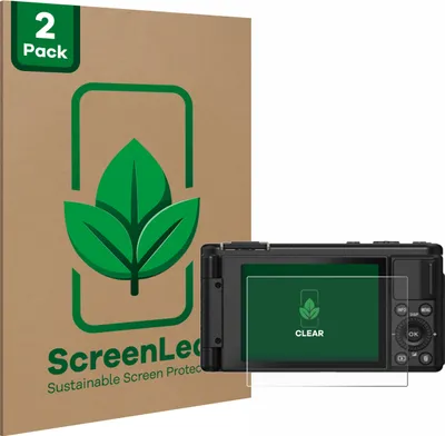 Produktbild von 2x ScreenLeaf Schutzfolie für Yashica City 200 nachhaltiger Displayschutz Display Schutz Folie Klar Transparent