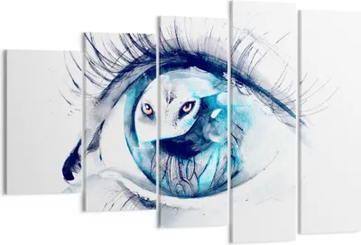 Produktbild von Bild auf Leinwand - Leinwandbild - Wildnis fantasie Augapfel illustration - 150x100cm - Wand Bild - Wanddeko - Leinwanddruck - Bilder - Kunstdruck - Leinwand bilder - Wandkunst - EG150x100-3098