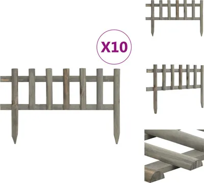 Produktbild von vidaXL Rasenkanten 10 Stk. Tannenholz 4,4 m - Beeteinfassungen
